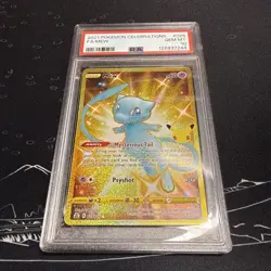 2021 Pokemon Mew 025 Celebrations Gold Secret Rare PSA 10 Gem Mint - Image 1