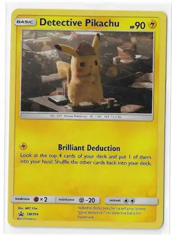 Detective Pikachu SM194 Pokemon Sun Moon Black Star Promo Holo Rare NM - Image 1