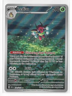 Pokemon Ledian 144/142 Stellar Crown Illustration Rare Full Art Holo NM - Image 1