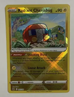 Radiant Charjabug #051/159 Reverse Holo NM Pokemon Crown Zenith TCG Near Mint - Image 1