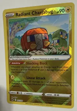 Radiant Charjabug #051/159 Reverse Holo NM Pokemon Crown Zenith TCG Near Mint - Image 3