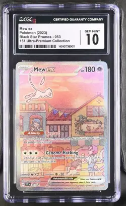 MEW EX Scarlet & Violet Black Star Promo Holo #053 CGC 10 Gem Mint Pokemon - Image 1