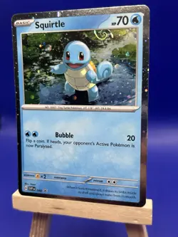 🌀 HD SWIRL Squirtle 048 - Pokemon 151 Black Star Promo Cosmos Holo NM 🌀 - Image 1