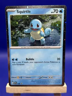 🌀 HD SWIRL Squirtle 048 - Pokemon 151 Black Star Promo Cosmos Holo NM 🌀 - Image 2