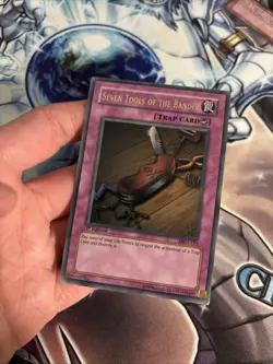 (39) Yugioh Seven Tools of the Bandit MRD-129 Ultra Rare 1st Ed HP/DMG - Image 3