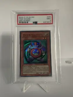 Rare YuGiOh Time Wizard EN065 2010-17 MRD Reprint PSA 9 TCG Metal Raiders - Image 2