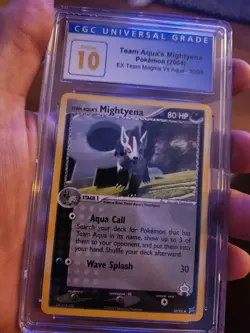 (POP 1) CGC 10 Pokemon Card Team Aqua's Mightyena 30/95 Team Magma vs Team Aqua - Image 2