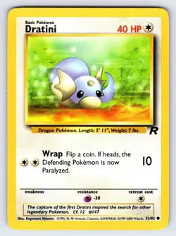 Dratini 53/82 2000 Team Rocket Set Pokemon Card TCG Vintage WOTC Common - VLP - Image 1