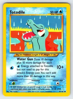 Totodile 85/105 2002 Neo Destiny Pokemon Card TCG Vintage WOTC Common - VLP - Image 1