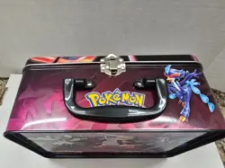 Pokemon Charizard Empty Storage Tin Chest TCG Inc Stickers and Small Card Folder - Image 3