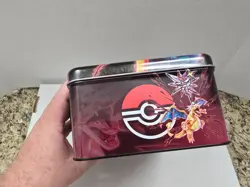 Pokemon Charizard Empty Storage Tin Chest TCG Inc Stickers and Small Card Folder - Image 4