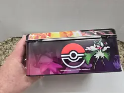 Pokemon Charizard Empty Storage Tin Chest TCG Inc Stickers and Small Card Folder - Image 5