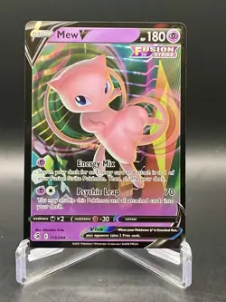Mew V 113/264 Fusion Strike Ultra Rare Full Art Holo Card Pokemon TCG NM/M - Image 1