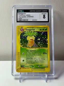 CGC 8 Exeggutor 2003 Aquapolis H10/H32 Holo SWIRL Pokemon Card psa - Image 1