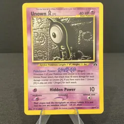 Unown A 33/75 Neo Discovery Rare Non-Holo Vintage Pokemon TCG Card LP - Image 1