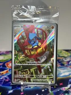 Riolu - MEP 010 Pokemon Mega Evolution Black Star Promo Card Sealed w/dividers - Image 1