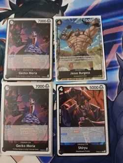 One Piece Ccg Jesus Burgess Alternate Art Prb-02 Lot O 4 Black Cards - Image 1