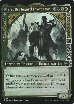 MTG Maja, Bretagard Protector showcase foil PACK FRESH!! NM! Kaldheim ~SGE~ - Image 1