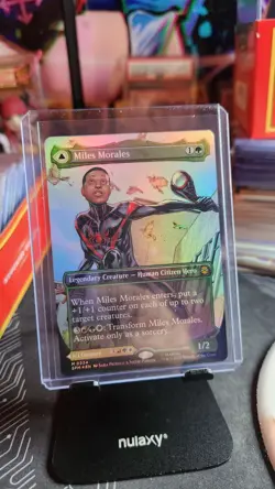 Miles Morales (0234) Borderless FOIL Marvel's Spider-Man Magic the Gathering - Image 1