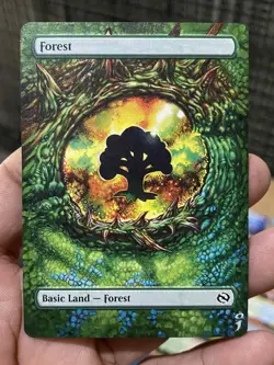 Forest MTG Tarkir: Dragonstorm Hand Painted Borderless Extended Altered Full Art - Image 2