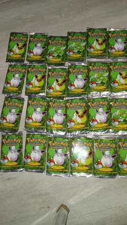 Lot Of 47 Opened Pokemon Jungle Booster Pack Opened 470 Cards No HALO - Image 3