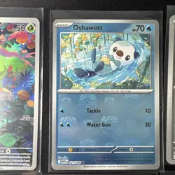 Pokemon Black Bolt White Flare 6 Card Lot Sewaddle 087 Oshawott 021 Masterball + - Image 3