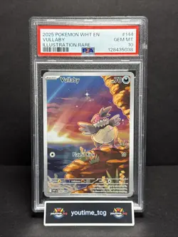 2025 Pokemon Wht En-White Flare Illustration Rare Vullaby #144 PSA 10 POP 2 - Image 1