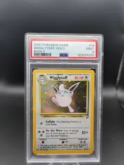 2000 POKEMON BASE SET 2 #19 WIGGLYTUFF-HOLO PSA 8 (Awesome SWIRL)!! - Image 1