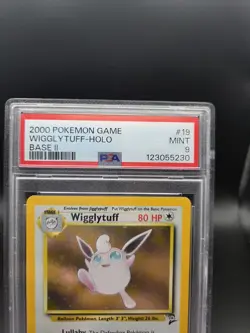 2000 POKEMON BASE SET 2 #19 WIGGLYTUFF-HOLO PSA 8 (Awesome SWIRL)!! - Image 2