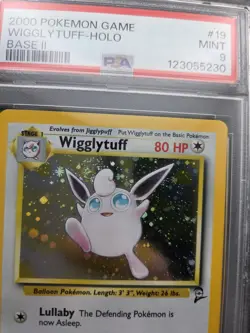 2000 POKEMON BASE SET 2 #19 WIGGLYTUFF-HOLO PSA 8 (Awesome SWIRL)!! - Image 3