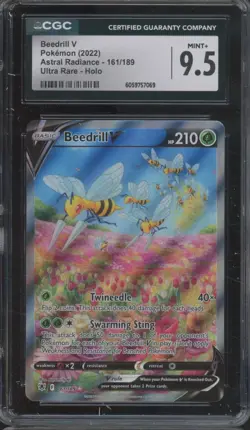 2022 Pokemon Astral Radiance Ultra Rare Holo #161 Bedrill V Mint+ CGC 9.5 - Image 1