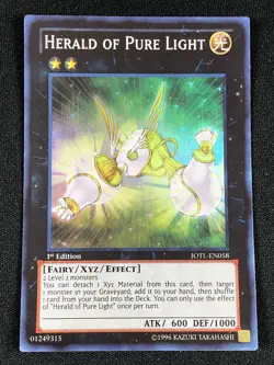 YUGIOH HERALD OF PURE LIGHT JOTL-EN058 1ST SUPER (NM) - Image 1