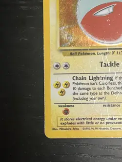 Pokemon TCG Electrode 02/64 Jungle Set Holo Rare Card Vintage WOTC 1999 MP - Image 5