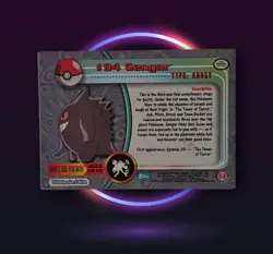 1999 GENGAR #94 Topps Pokemon Blue Logo TV Animation Edition Non-Holo Card - Image 3