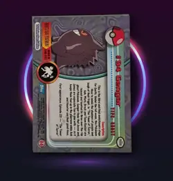 1999 GENGAR #94 Topps Pokemon Blue Logo TV Animation Edition Non-Holo Card - Image 4