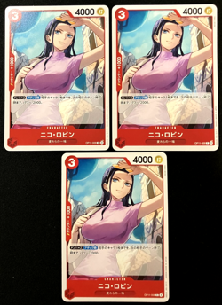 One Piece Nico Robin OP11-009 op11 A Fist Of Divine Speed x 3 Card Japanese - Image 1