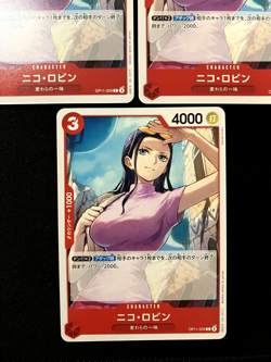 One Piece Nico Robin OP11-009 op11 A Fist Of Divine Speed x 3 Card Japanese - Image 5