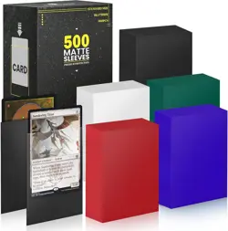 "Standard multicolor MTG Card Sleeves 500 Pack, Card Protectors Sleeves Matte Ba - Image 1