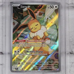 124459062 Pokemon TCG Eevee 173 Promo Prismatic Evolutions Holo Card PSA 9 Nice! - Image 2