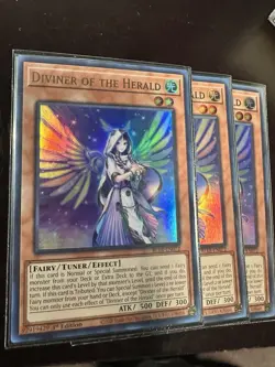 LP Yu-Gi-Oh! Ultra Rare Diviner of the Herald Holo Foil Card Play Set Of 3 - Image 2