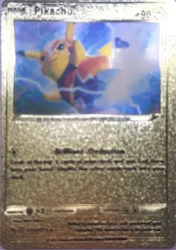Pikachu 076/073/Hp90 Gold Pokemon Fan Art Card - Image 1