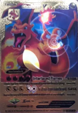 Charizard V Hp 522 2021-2022 Pokemon Gold Fan Art Card - Image 1