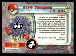 Tangela #114 TV Animation Edition Topps Blue Label Non Foil Pokemon Card - Image 2