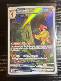 Pokemon Amarouge Error Card!! Insufficient Ink Misprint #203/198 Scarlet Violet - Image 2