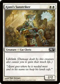 Ajani's Sunstriker - Medium Play MTG Magic 2013 Core Set - Image 1