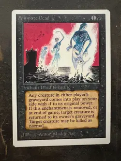 *** UNLIMITED Animate Dead *** NM-Mint! - DUTY FREE - Vintage Magic MtG - Image 1