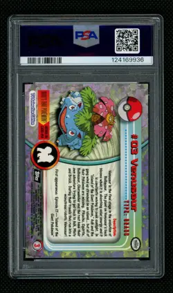 1999 Topps Pokemon T.V. Venusaur #3 PSA 10 Gem Mint - Grass Type - Image 2