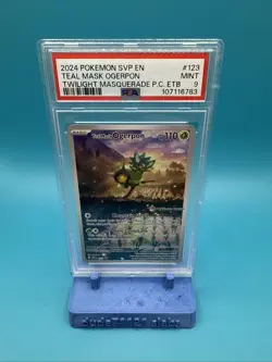 PSA 9 Teal Mask Ogerpon #123 Pokemon Center Stamped Black Star Promo TCG - Image 1