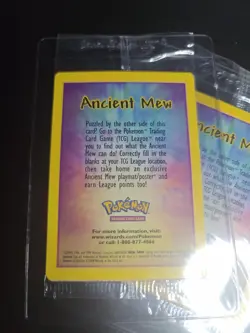 SEALED New Ancient Mew Pokemon Promo Double Holo Foil Rare 1999-2000 - Image 2