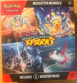Pokemon TCG Surging Sparks Booster Bundle-6 Booster Packs-New/Factory Sealed - Image 1
